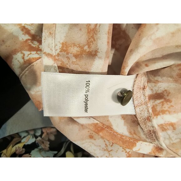 Maurices XL Button-Front Sleeveless Top Burnt Orange & White Zebra Print - Picture 5 of 6